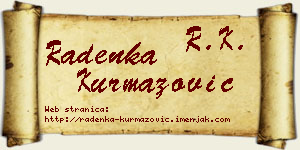 Radenka Kurmazović vizit kartica